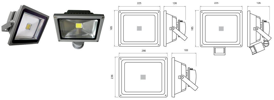 LUXCOM LED Floodlight 30-50W