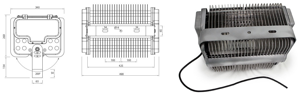 LUXCOMB LED FLOODLIGHT 430W cote